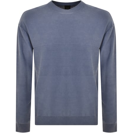 Armani Exchange Pullover Knit Jumper Blue | Mainline Menswear United States